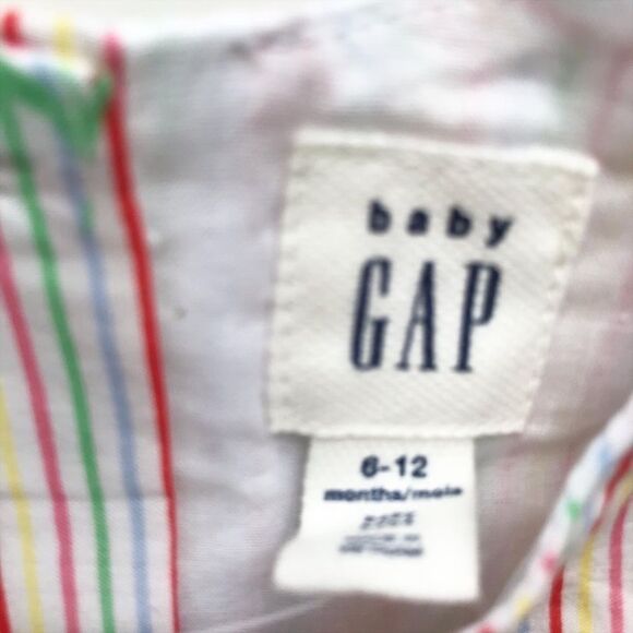 Babygap NWT pink/blue stripe floral dress 6-12m - Picture 3 of 4